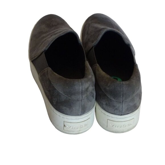 Vince Gray Suede Slip-On Platform Loafers Sneakers Women Size 8 EUR 38 - Picture 3 of 9